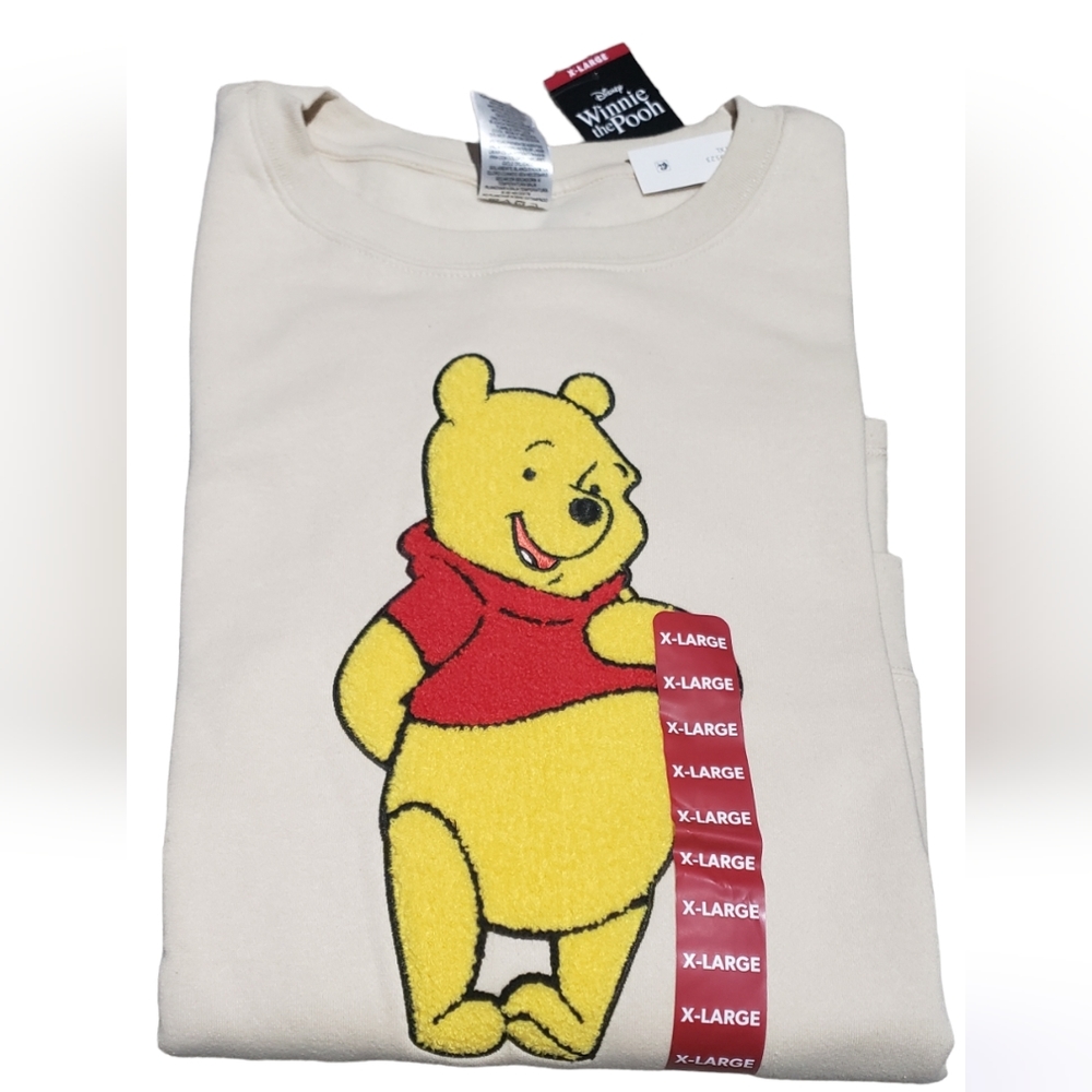 Disney Winnie the Pooh Chenille embroidered sweatshirt.